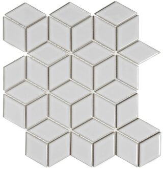 The Mosaic Factory 0,81m² -Mozaiek Paris Cubic Wit 4,8x8,1