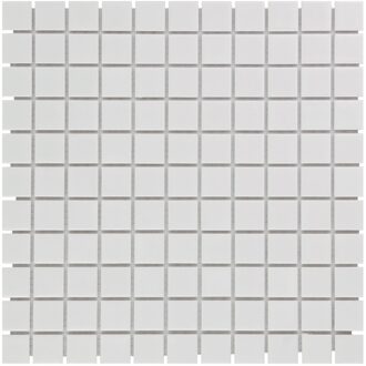 The Mosaic Factory 0,90m² - Mozaiek Tegels - Barcelona Vierkant Extra Wit 2,3x2,3