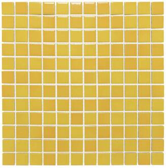 The Mosaic Factory 0,90m² - Mozaiek Tegels - Barcelona Vierkant Geel gevlamd 2,3x2,3