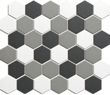 The Mosaic Factory 0,91m² -Mozaiek London Hexagon Contrast mix 5,1x5,9