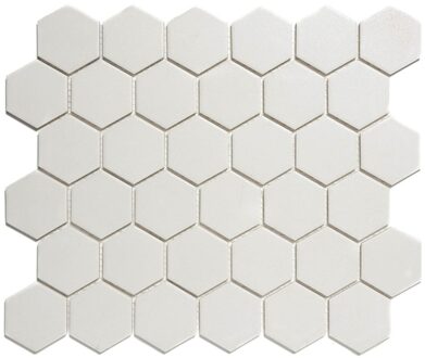 The Mosaic Factory 0,91m² -Mozaiek London Hexagon Super Wit 5,1x5,9