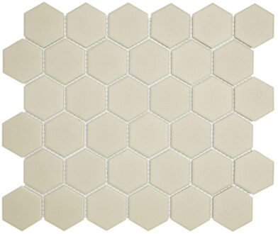The Mosaic Factory 0,91m² -Mozaiek London Hexagon Wit 5,1x5,9