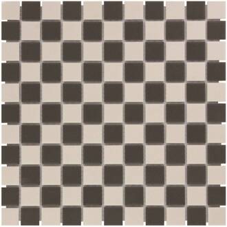 The Mosaic Factory 0,9m² -Mozaiek London Vierkant Dambord Mix 2,3x2,3