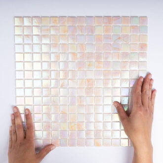 The Mosaic Factory 1,04m² - Mozaiek Tegels - Amsterdam Vierkant Licht Roze 2x2