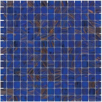 The Mosaic Factory 1,04m² - Mozaiek Tegels - Amsterdam Vierkant Midden Blauw 2x2