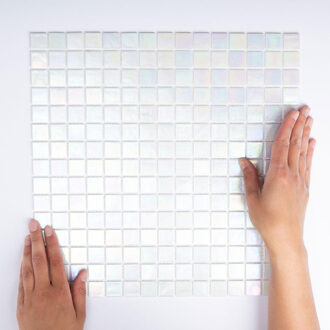 The Mosaic Factory 1,04m² - Mozaiek Tegels - Amsterdam Vierkant Off White/Parel 2x2