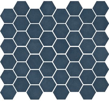 The Mosaic Factory 1m² -Mozaiek Valencia Hexagon Blauw Mat 4,3x4,9