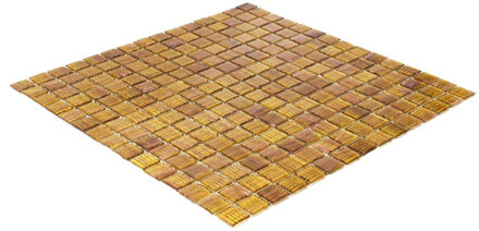 The Mosaic Factory Amsterdam Mozaïektegel - 2x2cm - wand en vloertegel - glans - amber GMG134