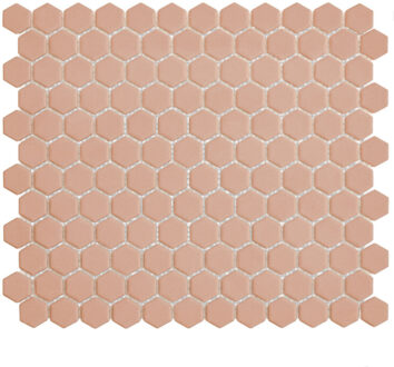 The Mosaic Factory Mozaiek Tegel Hexagon 26x30 cm Mat Royal Peach The Mosaic Factory