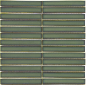 The Mosaic Factory Mozaiek Tegel Sevilla 29,6x29,9 cm Finger Glossy Forest Green The Mosaic Factory