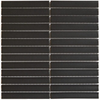 The Mosaic Factory Mozaiek Tegel Sevilla 29,6x30 cm Finger Mat Carbon Gray The Mosaic Factory