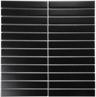 The Mosaic Factory Mozaiek Tegel Sevilla 29,6x30 cm Finger Mat Zwart The Mosaic Factory