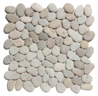 The Mosaic Factory Natural Stone riviersteen mozaïek tegels 31x30 tan