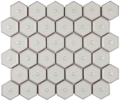 The Mosaic Factory Osiris Hertman Mozaïektegel - 32.1x28.2cm - wand en vloertegel - glans - cafe latte AFH-OH-13200