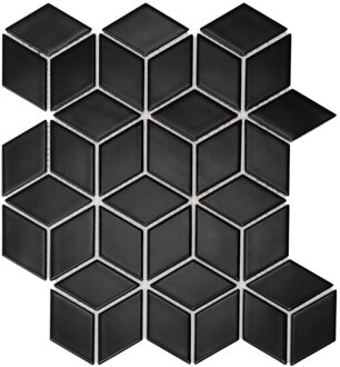 The Mosaic Factory Paris mozaïek tegels 27x31 kubus zwart mat