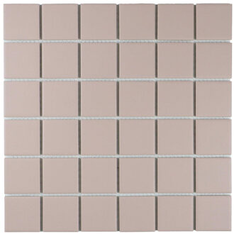 The Mosaic Factory Patterns Mozaïektegel - 4.8x4.8cm - wand en vloertegel - mat - peach SM48080 Royal Peach