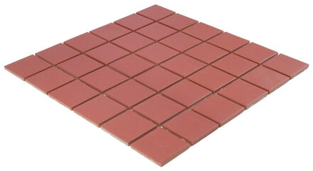 The Mosaic Factory Patterns Mozaïektegel - 4.8x4.8cm - wand en vloertegel - mat - terra cotta SM48012