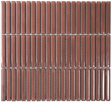 The Mosaic Factory Sevilla Mozaïektegel - 30.8x28.2cm - wand en vloertegel - glans - smoked cherry SEF12012