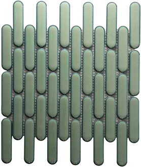 The Mosaic Factory Sevilla ovale vinger mozaïek tegels 30x30 lichtgroen