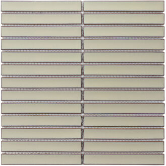 The Mosaic Factory Sevilla smalle vinger 2cm mozaïek tegels 30x30 cafe latte