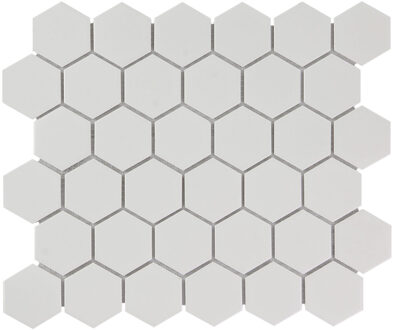 The Mosaic Factory Tegelsample: The Mosaic Factory Barcelona hexagon mozaïek tegels 28x33 extra wit