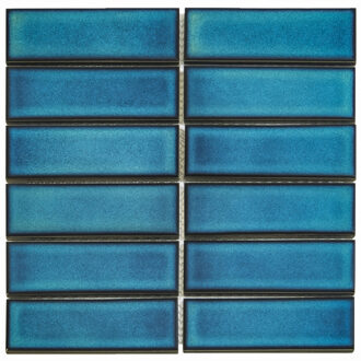 The Mosaic Factory Tegelsample: The Mosaic Factory Barcelona mozaïek tegels 29x30 rechthoek azuurblauw