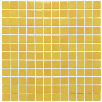 The Mosaic Factory Tegelsample: The Mosaic Factory Barcelona vierkante mozaïek tegels 30x30 flamed yellow