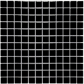 The Mosaic Factory Tegelsample: The Mosaic Factory Barcelona vierkante mozaïek tegels 30x30 zwart