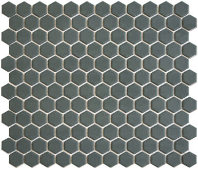 The Mosaic Factory Tegelsample: The Mosaic Factory Hexagon mozaïek tegels 23x26cm camo green mat