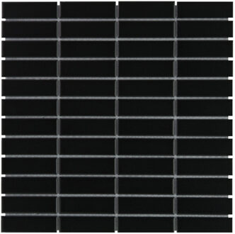 The Mosaic Factory Tegelsample: The Mosaic Factory Paris mozaïek tegels 30x30 rechthoek zwart mat