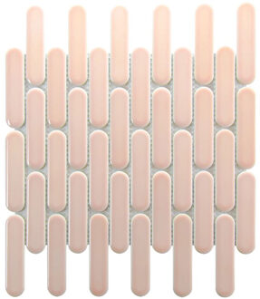 The Mosaic Factory Tegelsample: The Mosaic Factory Sevilla ovale vinger mozaïek tegels 30x30 roze