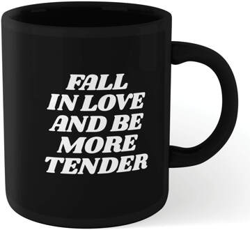 The Motivated Type Fall In Love And Be More Tender Mug - Black Zwart