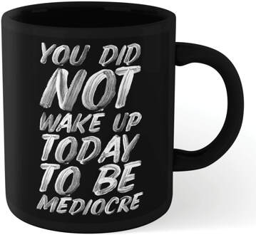 The Motivated Type Mediocre Mug - Black Zwart