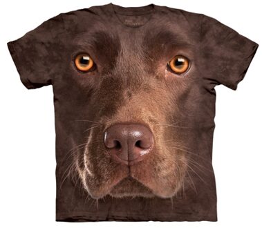 The Mountain Honden dieren T-shirt bruine Labrador voor volwassenen