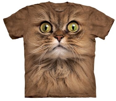 The Mountain Kinder T-shirt bruine kat met groene ogen