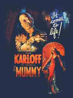 The Mummy Vintage Poster T-shirt - Navy - XXL Blauw