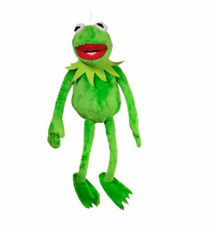 The Muppets Kermit de Kikker knuffel - groen - 35 cm