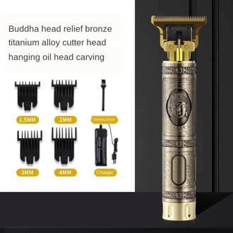 The new hair salon carved with electric USB Rechargeable Baldheaded Hair Clipper Electric hair trimmer