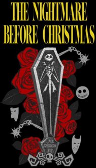 The Nightmare Before Christmas Jack Coffin Unisex T-Shirt - Black - XS Zwart