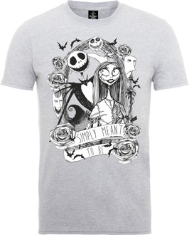 The Nightmare Before Christmas Jack Skellington en Sally T-shirt - Grijs - S