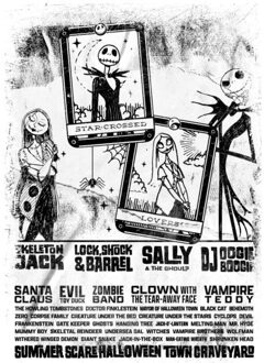 The Nightmare Before Christmas Mono Unisex T-Shirt - White - XS Wit