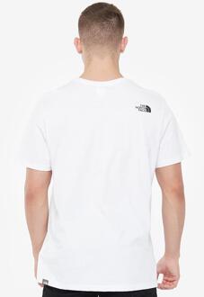 The North Face Bad Glasses T-shirt in Clear Lake Blue / TNF White - maat Wit