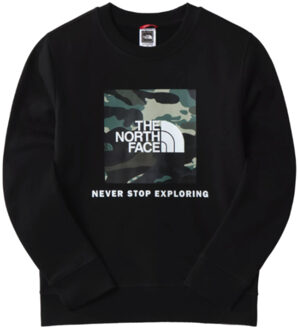 The North Face box crew sweater zwart kinderen - 164