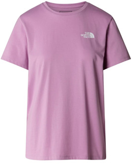 The North Face Casual Katoenen T-shirt The North Face , Purple , Dames - M,S,Xs