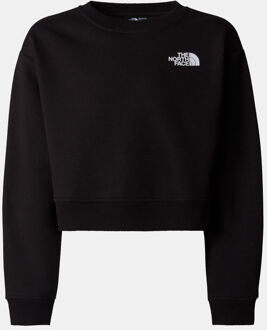 The North Face Crop Oversize Cutline Crew Trui Junior Zwart - XXL