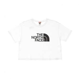 The North Face Cropped Easy Tee - Wit The North Face , White , Dames - L,M,S,Xs