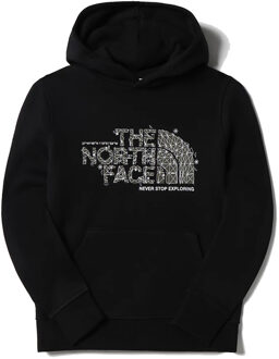 the north face drew peak trui zwart kinderen - 164