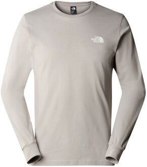 The North Face Easy L/S Shirt Heren grijs - wit - XL