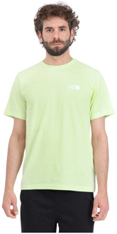 The North Face Groen en wit Simple Dome T-shirt The North Face , Green , Heren - 2Xl,Xl,L,M,S