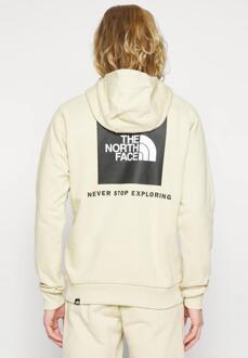The North Face Heren Reglan Red Box Hoodie in Bleached Gravel Beige - XS